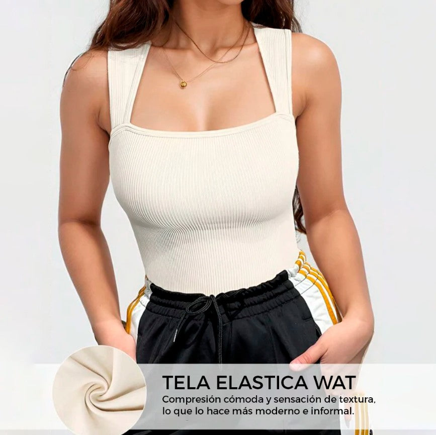 BODY PARA MUJER SIN MANGA CON ESCOTE CUADRADO — XELO TENGO