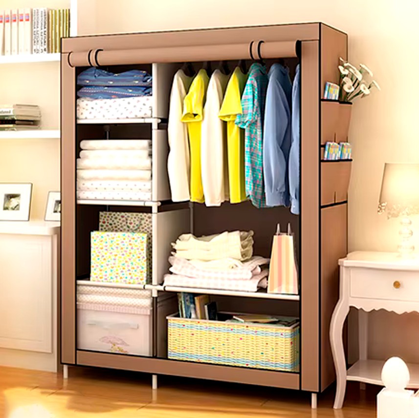 Closet Ropero De Tela XELO TENGO — SOLO GRIS