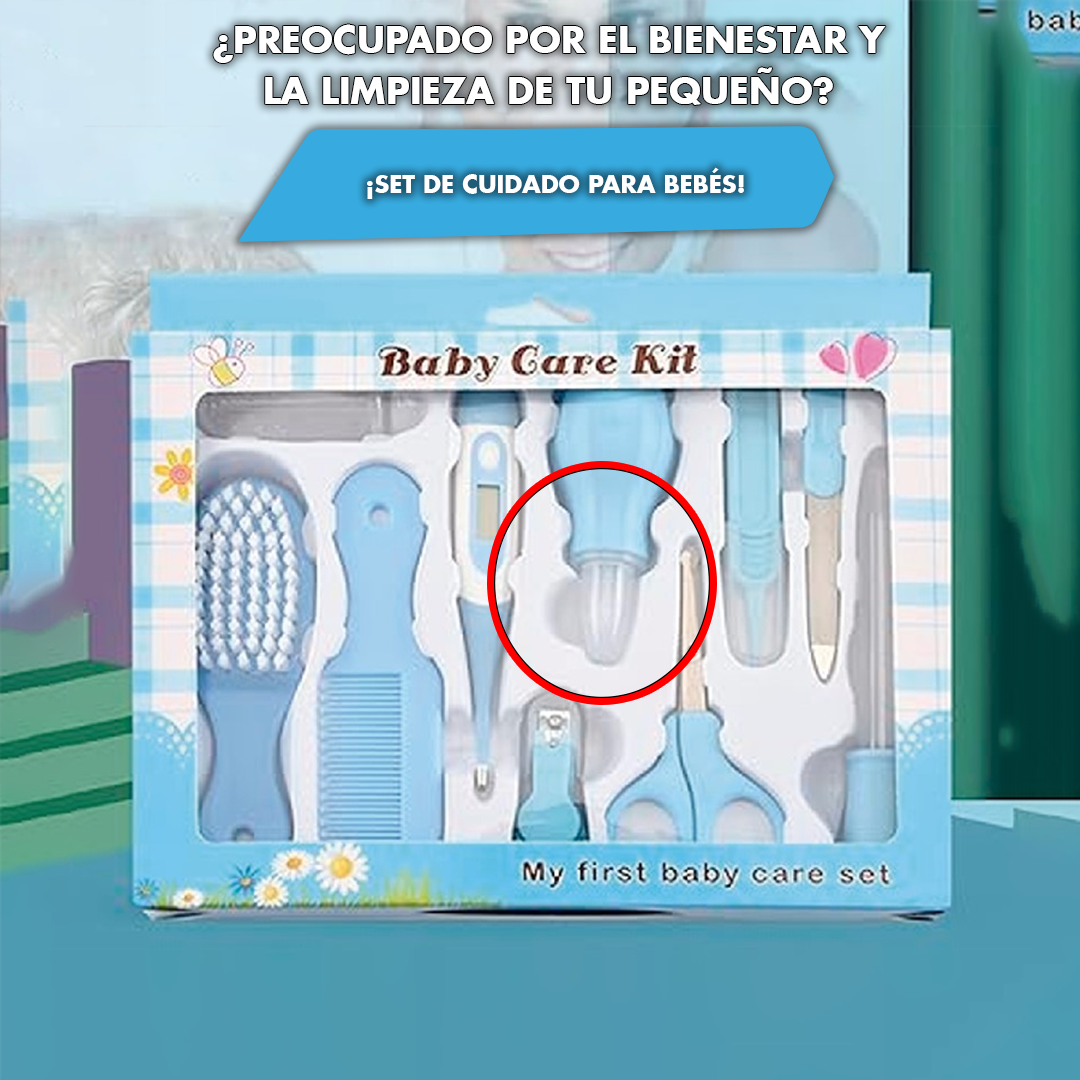 SET PARA CUIDADO DEL BEBÉ 10 EN 1 COLOR CELES — XELO TENGO
