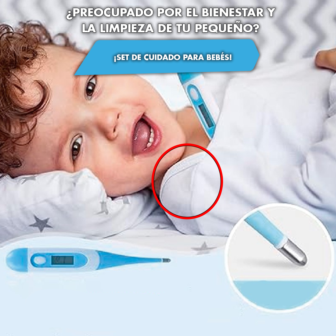 SET PARA CUIDADO DEL BEBÉ 10 EN 1 COLOR CELES — XELO TENGO