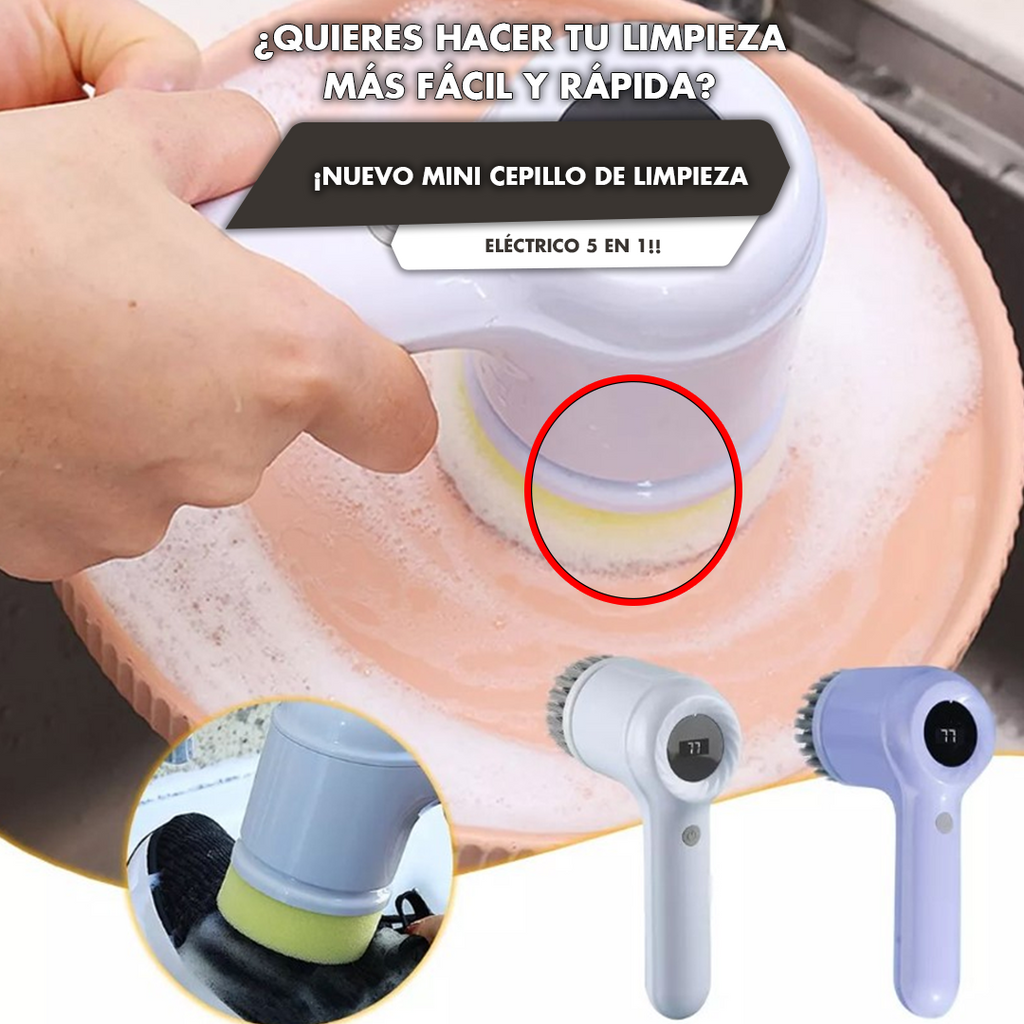 NUEVO  CEPILLO DE LIMPIEZA ELÉCTRICO 5 EN 1 — XELO TENGO
