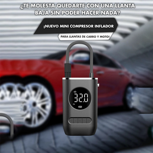 POTENTE COMPRESOR INFLADOR PARA CARROS MOTOS BICICLETAS ETC — XELO TENGO